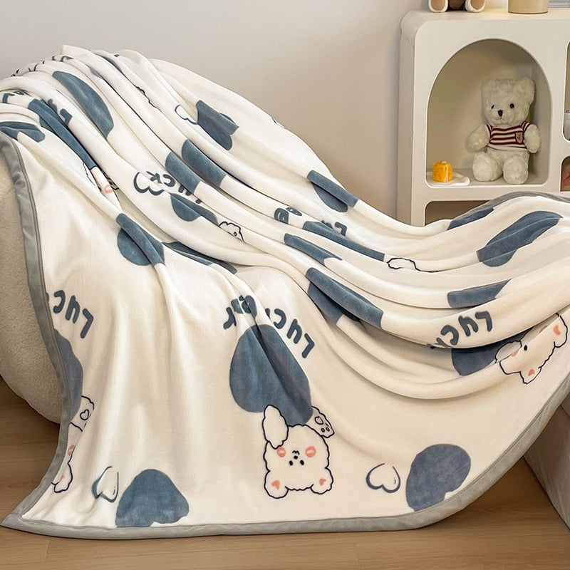 Χειμωνιάτικη κουβέρτα από κοράλ βελούδου, 100% πολυεστέρας, γεωμετρικό μοτίβο, βάρος 320 g