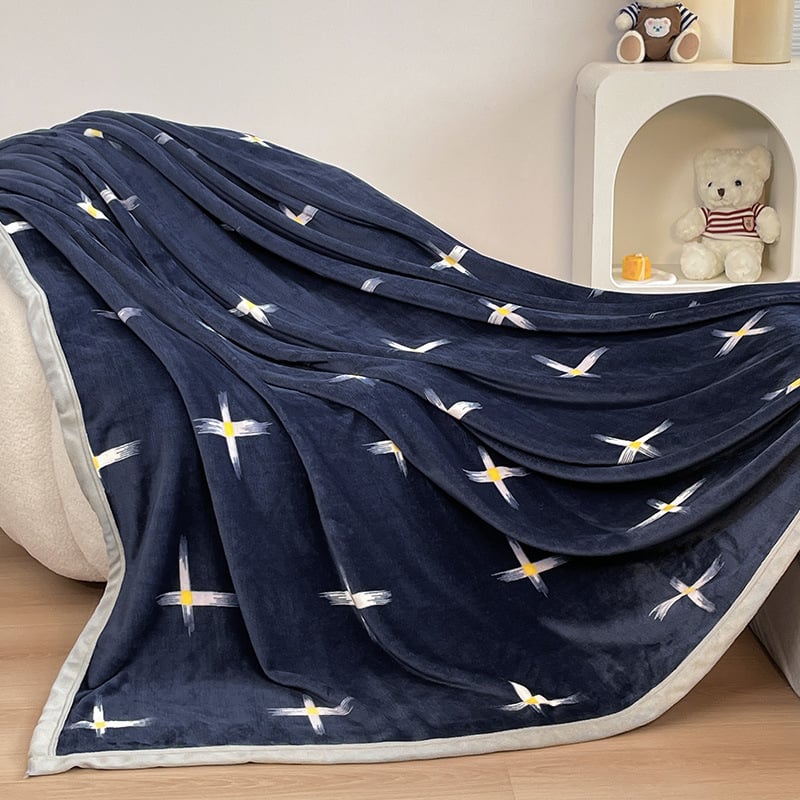 Χειμωνιάτικη κουβέρτα από κοράλ βελούδου, 100% πολυεστέρας, γεωμετρικό μοτίβο, βάρος 320 g