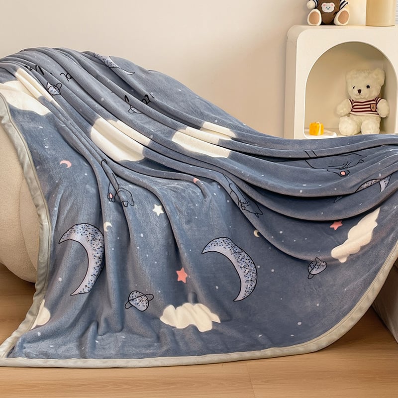 Χειμωνιάτικη κουβέρτα από κοράλ βελούδου, 100% πολυεστέρας, γεωμετρικό μοτίβο, βάρος 320 g