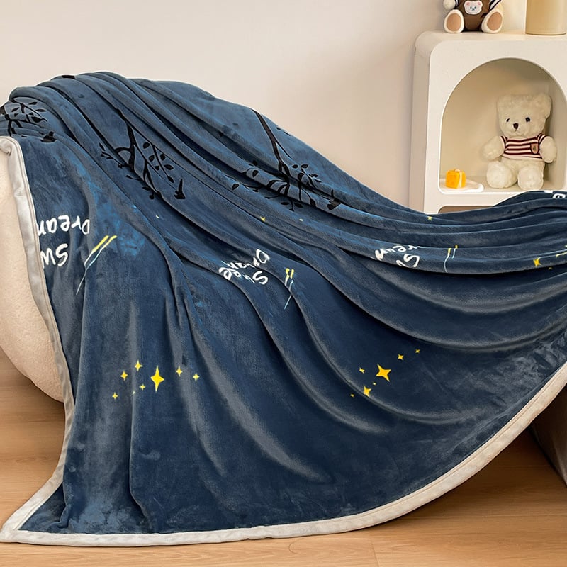 Χειμωνιάτικη κουβέρτα από κοράλ βελούδου, 100% πολυεστέρας, γεωμετρικό μοτίβο, βάρος 320 g