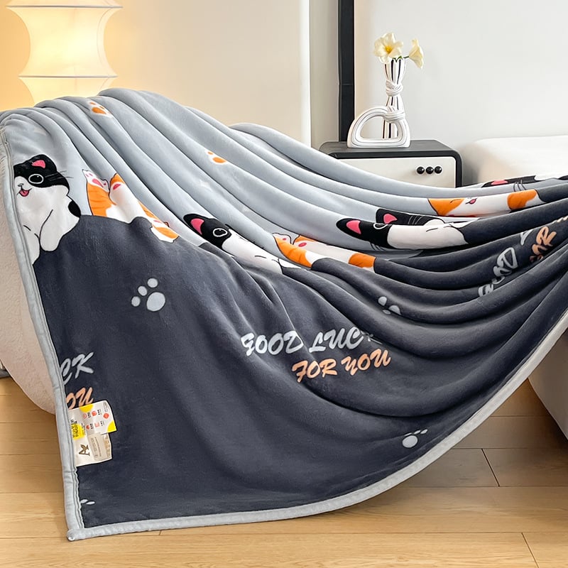 Χειμωνιάτικη κουβέρτα από κοράλ βελούδου, 100% πολυεστέρας, γεωμετρικό μοτίβο, βάρος 320 g