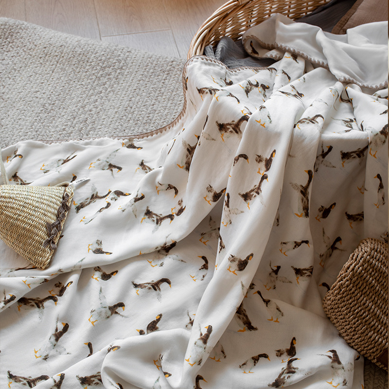 Παιδικό πάπλωμα από ίνες μπαμπού, τετραπλό στρώμα, διπλής όψεως γέμισμα από μπαμπού, αντιδραστική βαφή, βάρος 0.5-0.75 kg