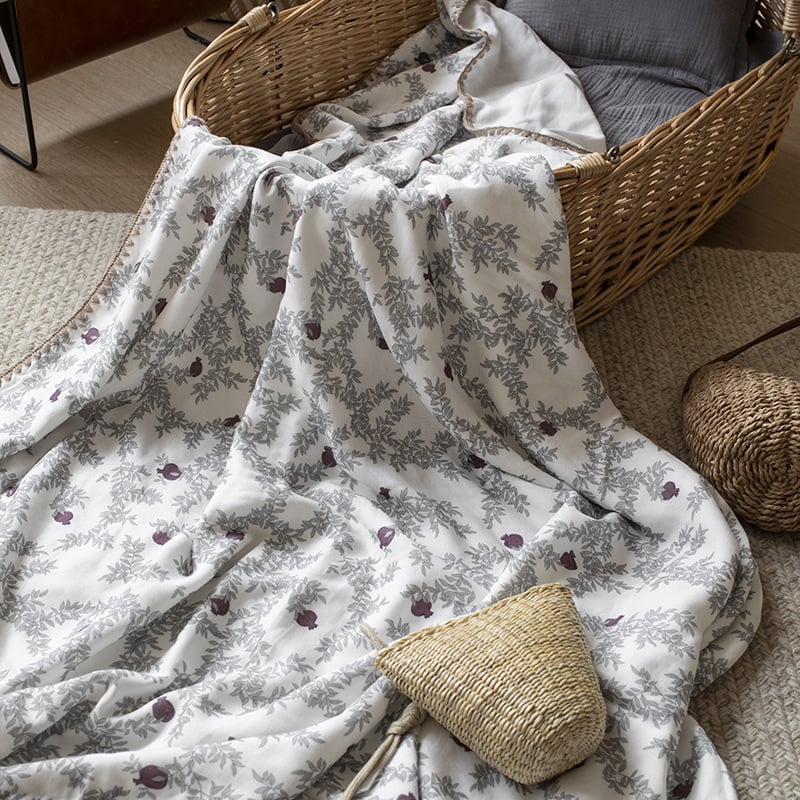 Παιδικό πάπλωμα από ίνες μπαμπού, τετραπλό στρώμα, διπλής όψεως γέμισμα από μπαμπού, αντιδραστική βαφή, βάρος 0.5-0.75 kg