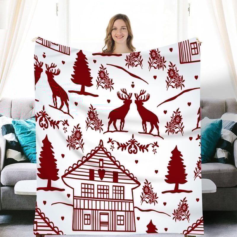 Φλανελ κουβέρτα για οικιακή χρήση με λογότυπο, πολυεστέρας, άνοιξη-φθινόπωρο, μοντέρνο μινιμαλιστικό στυλ