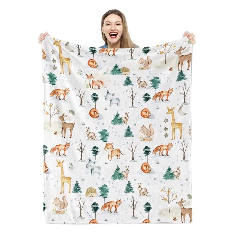 Φλανελ κουβέρτα για οικιακή χρήση με λογότυπο, πολυεστέρας, άνοιξη-φθινόπωρο, μοντέρνο μινιμαλιστικό στυλ