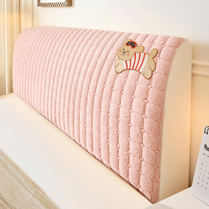 Husă pentru capul patului din Cloud Velvet, elastică, compatibilă universal cu paturile din lemn, detașabilă și lavabilă la mașina de spălat