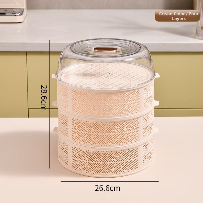 Многослойна покривалка за храна и зеленчуци - прозрачно пластмасово покритие за изолация и прахозащита.