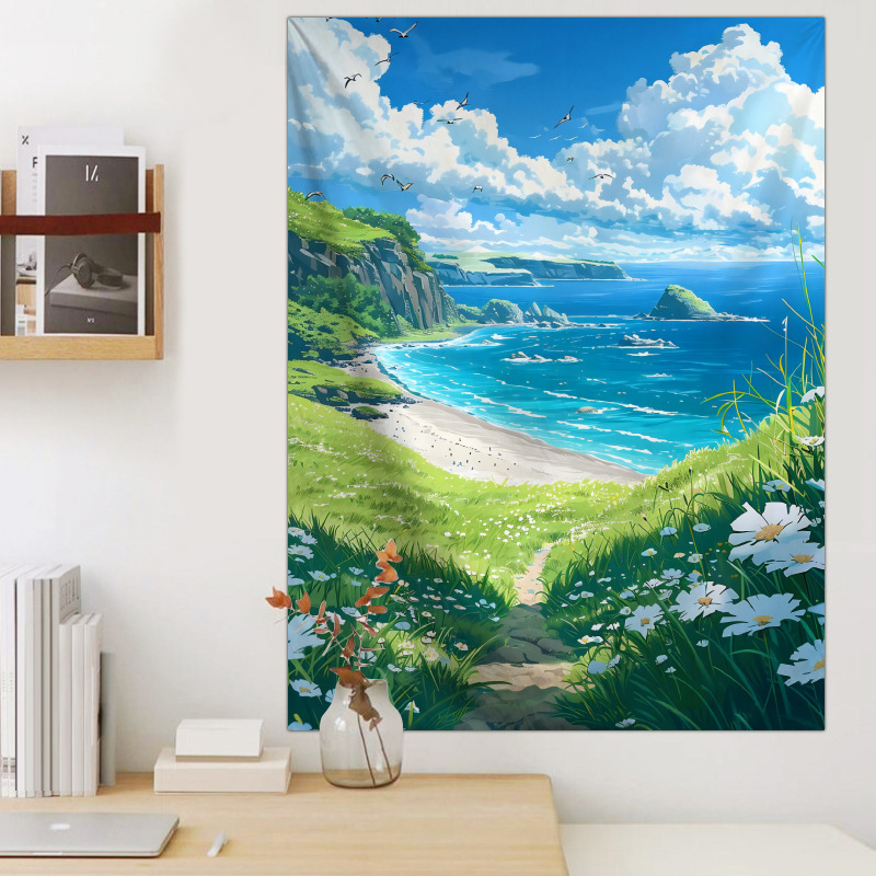 Гоблен ландшафтен мотив, плюшена материя, полиестер 71–80%, машинно тъкане, подходящ за дневна и спалня