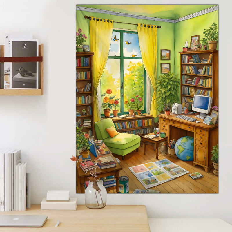 Гоблен ландшафтен мотив, плюшена материя, полиестер 71–80%, машинно тъкане, подходящ за дневна и спалня