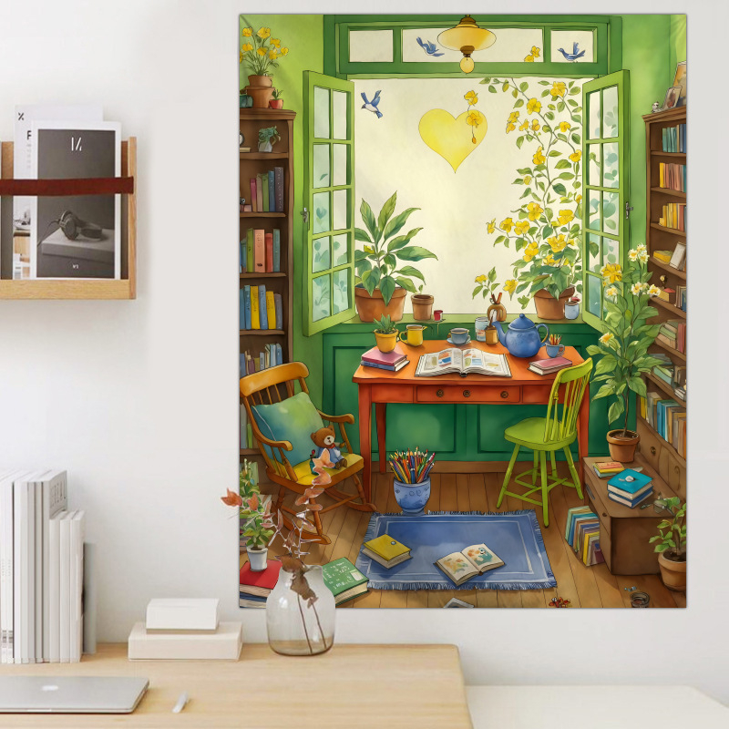 Гоблен ландшафтен мотив, плюшена материя, полиестер 71–80%, машинно тъкане, подходящ за дневна и спалня