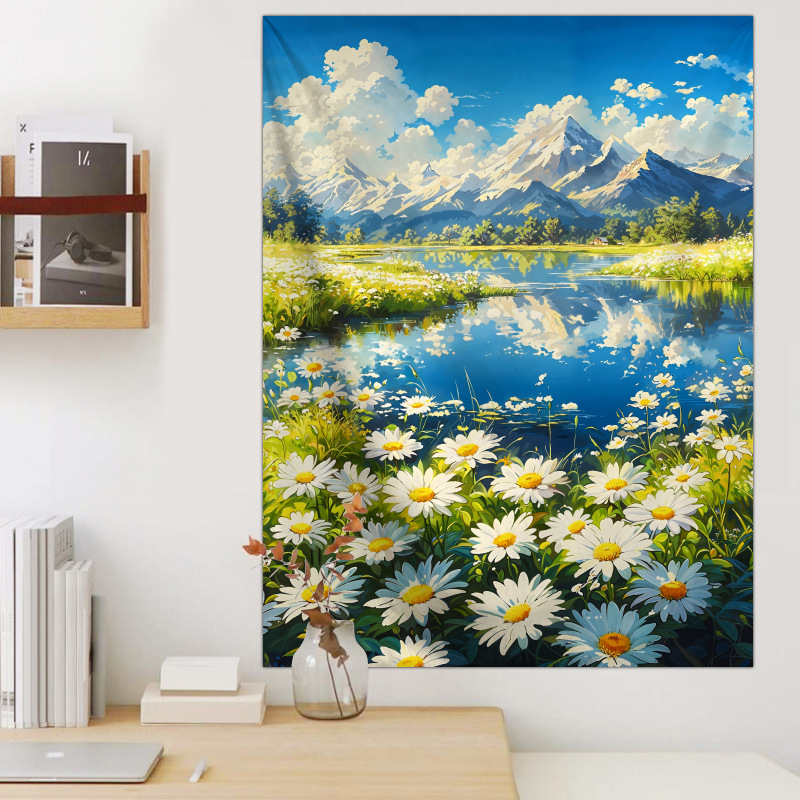 Гоблен ландшафтен мотив, плюшена материя, полиестер 71–80%, машинно тъкане, подходящ за дневна и спалня