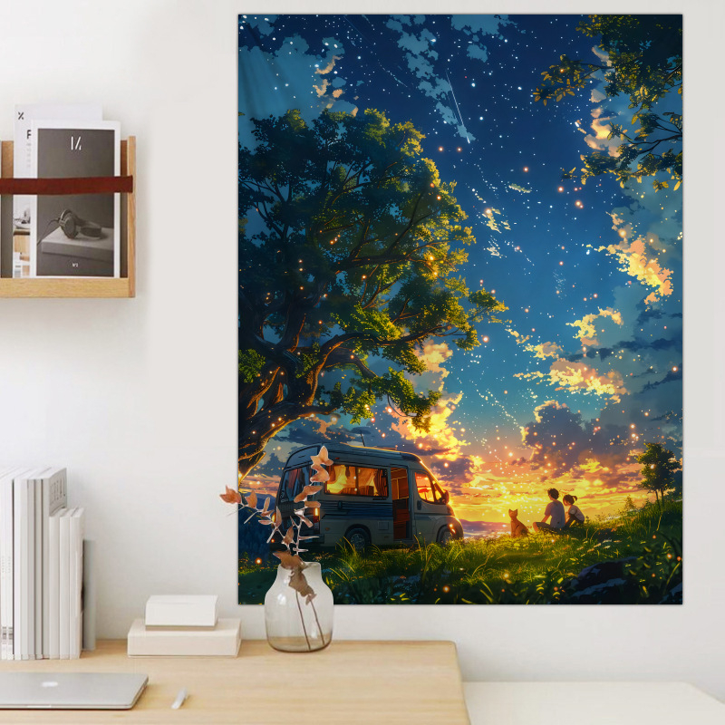 Гоблен ландшафтен мотив, плюшена материя, полиестер 71–80%, машинно тъкане, подходящ за дневна и спалня