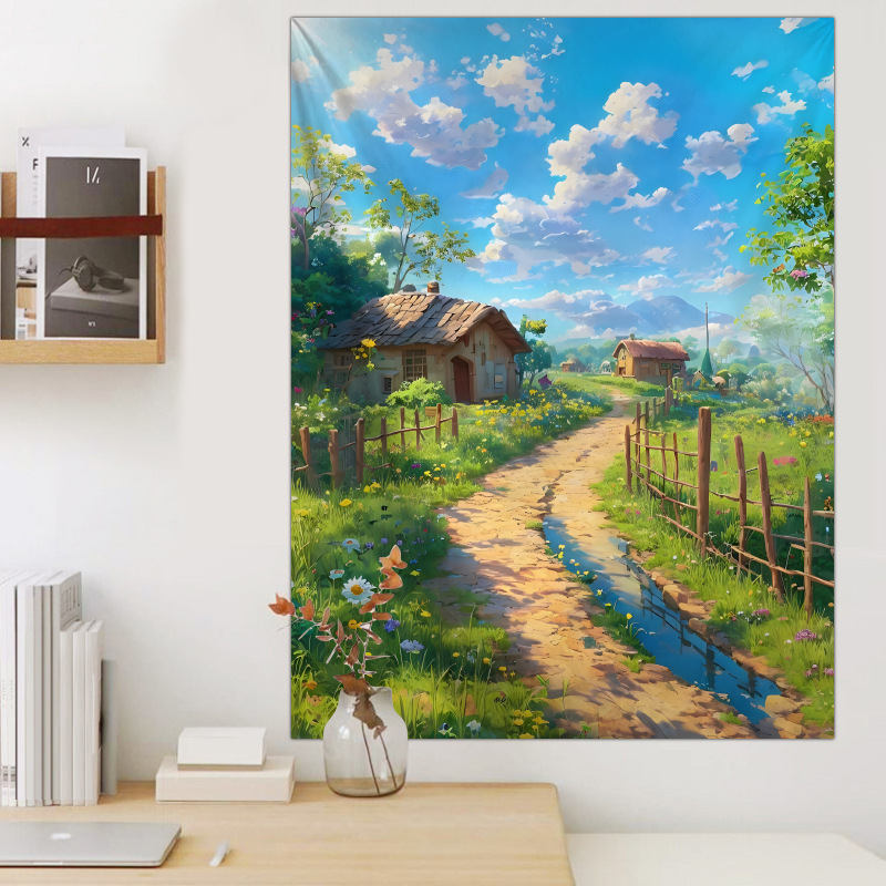 Гоблен ландшафтен мотив, плюшена материя, полиестер 71–80%, машинно тъкане, подходящ за дневна и спалня