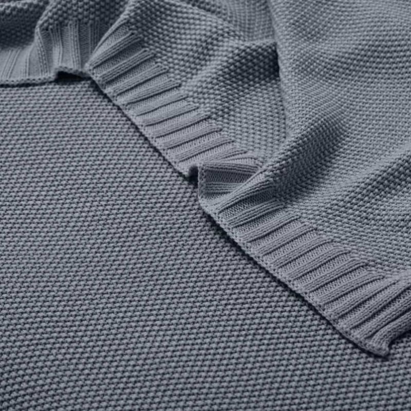 Βαμβακερή πλεκτή κουβέρτα για καναπέ και κρεβάτι - προσαρμοσμένη, φθινοπωρινό-χειμερινό, ομοιογενές μοτίβο (Βαμβάκι; Κάτω από 300 g; Φθινοπωρινό-χειμερινό; Ομοιογενές μοτίβο; Διαθέσιμη εξατομίκευση)