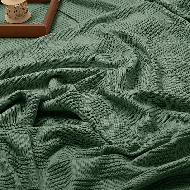 Βαμβακερή πλεκτή κουβέρτα για καναπέ και κρεβάτι - προσαρμοσμένη, φθινοπωρινό-χειμερινό, ομοιογενές μοτίβο (Βαμβάκι; Κάτω από 300 g; Φθινοπωρινό-χειμερινό; Ομοιογενές μοτίβο; Διαθέσιμη εξατομίκευση)