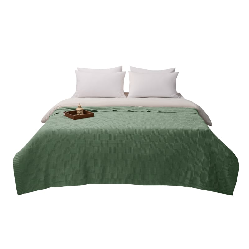 Βαμβακερή πλεκτή κουβέρτα για καναπέ και κρεβάτι - προσαρμοσμένη, φθινοπωρινό-χειμερινό, ομοιογενές μοτίβο (Βαμβάκι; Κάτω από 300 g; Φθινοπωρινό-χειμερινό; Ομοιογενές μοτίβο; Διαθέσιμη εξατομίκευση)