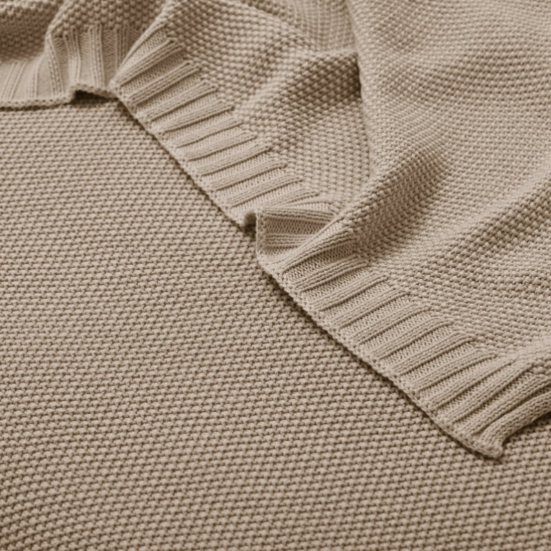 Βαμβακερή πλεκτή κουβέρτα για καναπέ και κρεβάτι - προσαρμοσμένη, φθινοπωρινό-χειμερινό, ομοιογενές μοτίβο (Βαμβάκι; Κάτω από 300 g; Φθινοπωρινό-χειμερινό; Ομοιογενές μοτίβο; Διαθέσιμη εξατομίκευση)