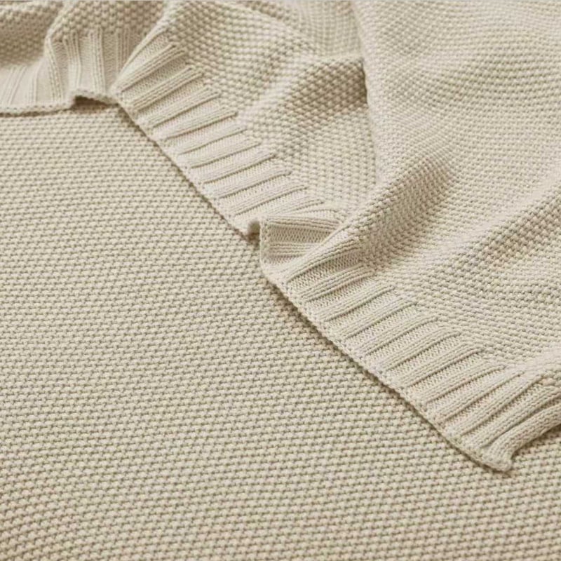 Βαμβακερή πλεκτή κουβέρτα για καναπέ και κρεβάτι - προσαρμοσμένη, φθινοπωρινό-χειμερινό, ομοιογενές μοτίβο (Βαμβάκι; Κάτω από 300 g; Φθινοπωρινό-χειμερινό; Ομοιογενές μοτίβο; Διαθέσιμη εξατομίκευση)