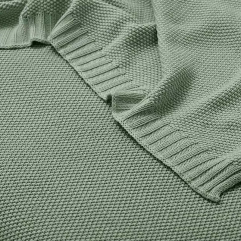 Βαμβακερή πλεκτή κουβέρτα για καναπέ και κρεβάτι - προσαρμοσμένη, φθινοπωρινό-χειμερινό, ομοιογενές μοτίβο (Βαμβάκι; Κάτω από 300 g; Φθινοπωρινό-χειμερινό; Ομοιογενές μοτίβο; Διαθέσιμη εξατομίκευση)