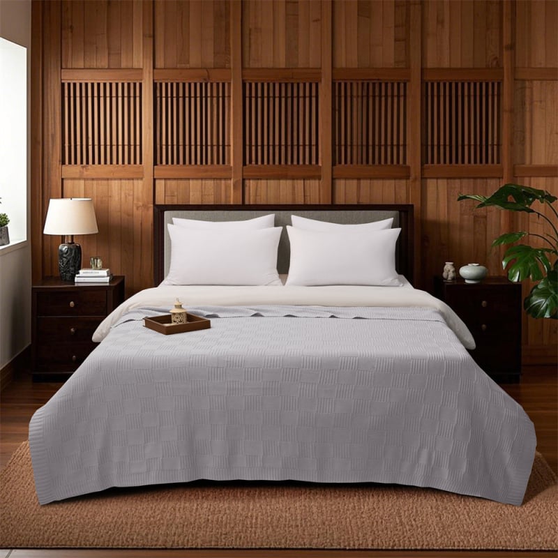 Βαμβακερή πλεκτή κουβέρτα για καναπέ και κρεβάτι - προσαρμοσμένη, φθινοπωρινό-χειμερινό, ομοιογενές μοτίβο (Βαμβάκι; Κάτω από 300 g; Φθινοπωρινό-χειμερινό; Ομοιογενές μοτίβο; Διαθέσιμη εξατομίκευση)