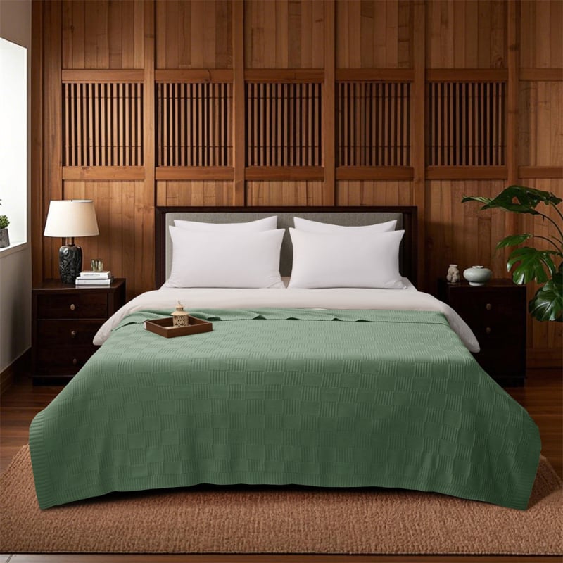 Βαμβακερή πλεκτή κουβέρτα για καναπέ και κρεβάτι - προσαρμοσμένη, φθινοπωρινό-χειμερινό, ομοιογενές μοτίβο (Βαμβάκι; Κάτω από 300 g; Φθινοπωρινό-χειμερινό; Ομοιογενές μοτίβο; Διαθέσιμη εξατομίκευση)