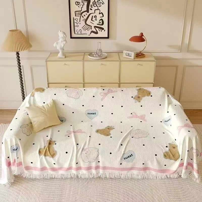 Waffle textúrájú kanapévédő | macska karmolás elleni védelem, teljes fedés, csúszásmentes, univerzális minden évszakra; Anyag: pamut és len; Minta: geometriai, rajzfilm, aranyos állatok; Alkalmas moduláris kanapéhoz; Stílus: rajzfilm; Testreszabás elérhető