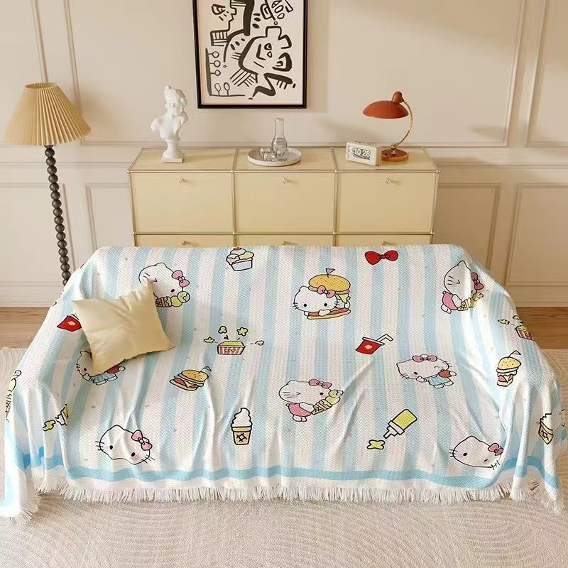 Waffle textúrájú kanapévédő | macska karmolás elleni védelem, teljes fedés, csúszásmentes, univerzális minden évszakra; Anyag: pamut és len; Minta: geometriai, rajzfilm, aranyos állatok; Alkalmas moduláris kanapéhoz; Stílus: rajzfilm; Testreszabás elérhető