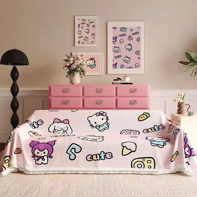 Waffle textúrájú kanapévédő | macska karmolás elleni védelem, teljes fedés, csúszásmentes, univerzális minden évszakra; Anyag: pamut és len; Minta: geometriai, rajzfilm, aranyos állatok; Alkalmas moduláris kanapéhoz; Stílus: rajzfilm; Testreszabás elérhető