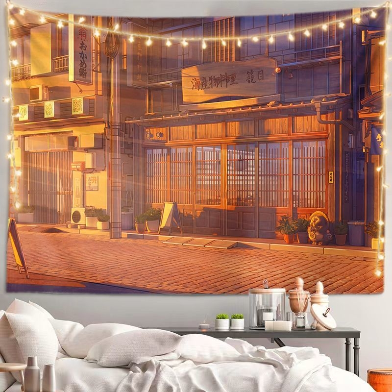 Tapestry – сценичен пейзаж, пасторален стил, плюшена тъкан с 30–40% памук за дневна