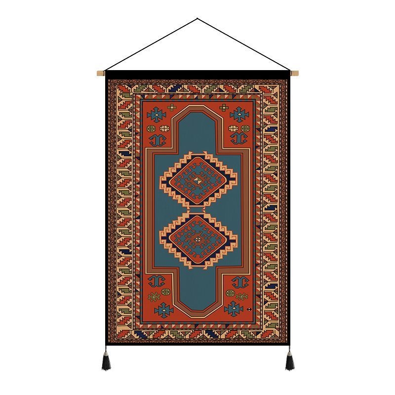 Гоблен за стена: етно стил с марокански мотиви; Материал: Tencel (Lyocell); Основна тъкан: 100% памук; Нетъкан текстил; Ръчно пране.