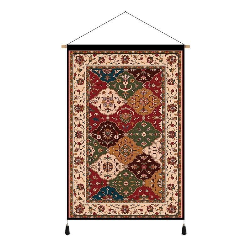 Гоблен за стена: етно стил с марокански мотиви; Материал: Tencel (Lyocell); Основна тъкан: 100% памук; Нетъкан текстил; Ръчно пране.