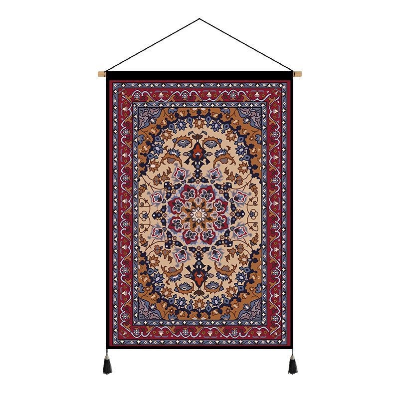 Гоблен за стена: етно стил с марокански мотиви; Материал: Tencel (Lyocell); Основна тъкан: 100% памук; Нетъкан текстил; Ръчно пране.