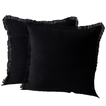 Díván párnahuzat - velúr anyag, csipke rojtos, könnyű lux stílus, PP-pamut töltet