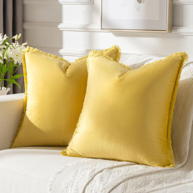 Díván párnahuzat - velúr anyag, csipke rojtos, könnyű lux stílus, PP-pamut töltet