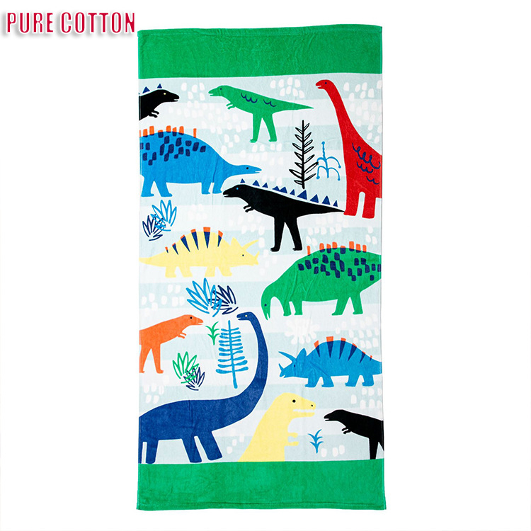 Beeyier Pamut fürdő- és strandtörölköző - Vastagított rajzfigura, Reaktív nyomtatás, Cut Velvet textúra, 500 g+, 32 szál