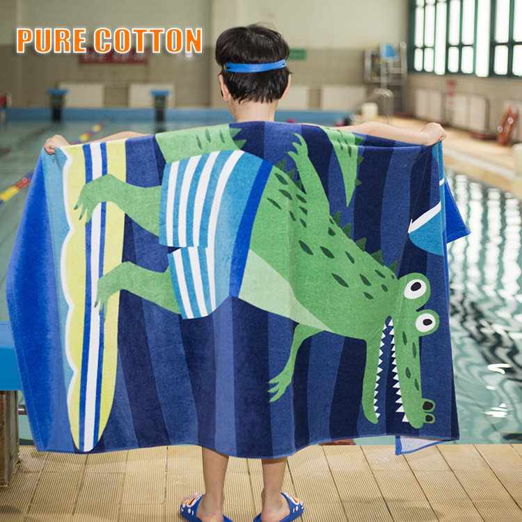 Beeyier Pamut fürdő- és strandtörölköző - Vastagított rajzfigura, Reaktív nyomtatás, Cut Velvet textúra, 500 g+, 32 szál