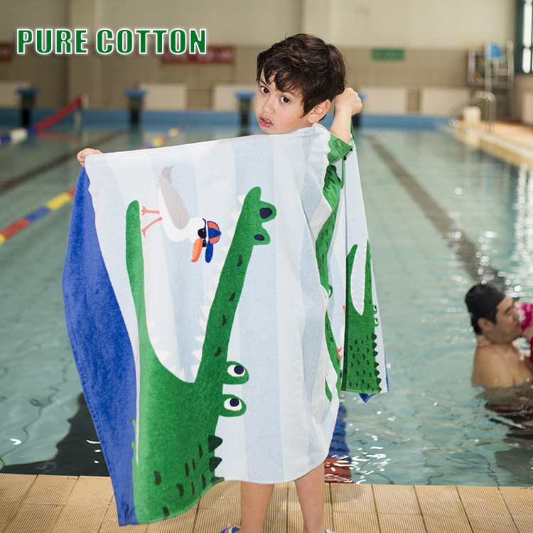 Beeyier Pamut fürdő- és strandtörölköző - Vastagított rajzfigura, Reaktív nyomtatás, Cut Velvet textúra, 500 g+, 32 szál