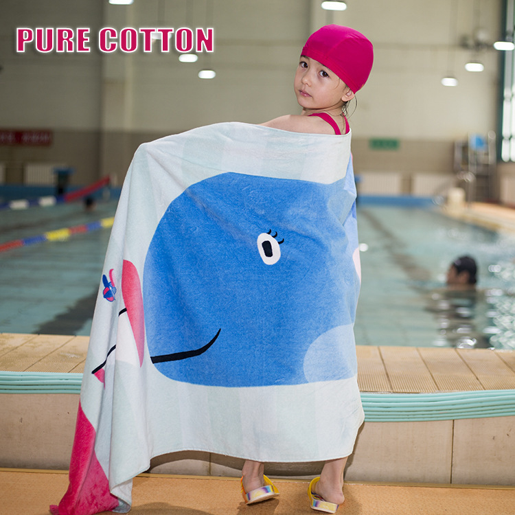 Beeyier Pamut fürdő- és strandtörölköző - Vastagított rajzfigura, Reaktív nyomtatás, Cut Velvet textúra, 500 g+, 32 szál