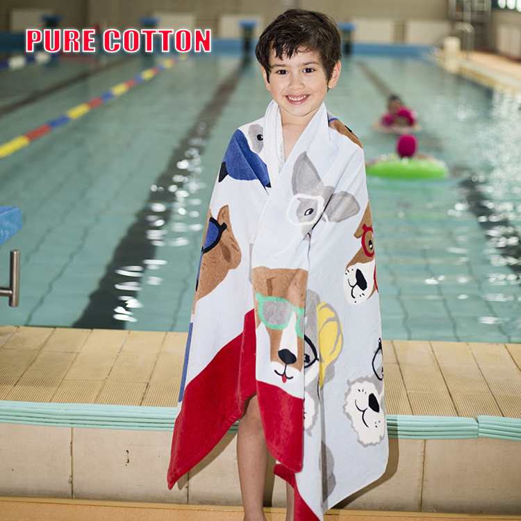 Beeyier Pamut fürdő- és strandtörölköző - Vastagított rajzfigura, Reaktív nyomtatás, Cut Velvet textúra, 500 g+, 32 szál