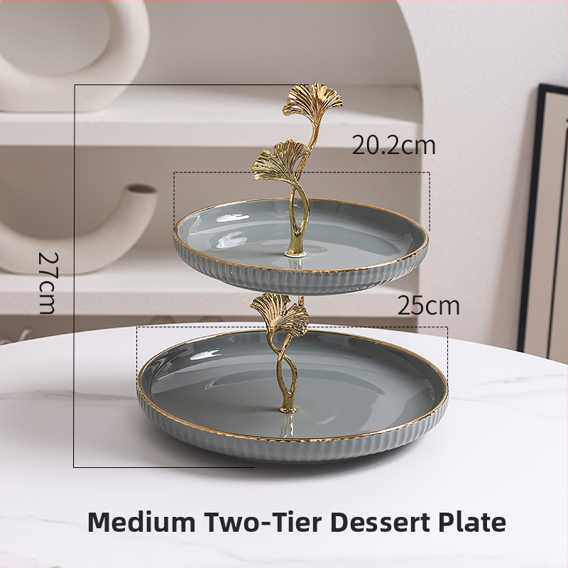 Керамична многоетажна плодова чиния, скандинавски прост стил, домашна декорация за дневната