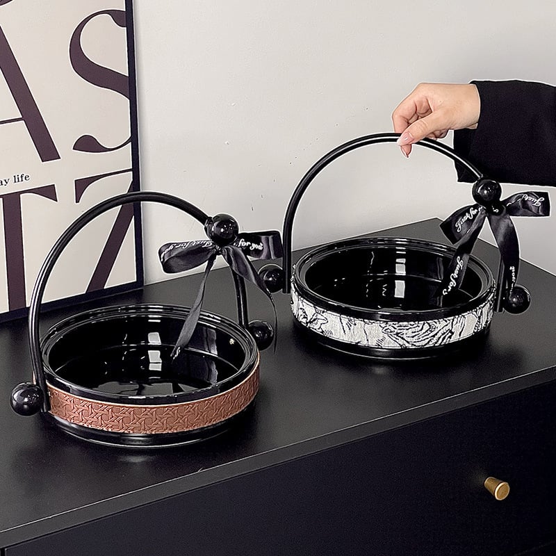 Чиния за плодове от порцелан, Happy bar, скандинавски стил, прост стил, първокласно качество