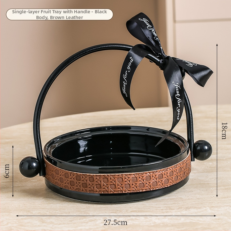 Чиния за плодове от порцелан, Happy bar, скандинавски стил, прост стил, първокласно качество