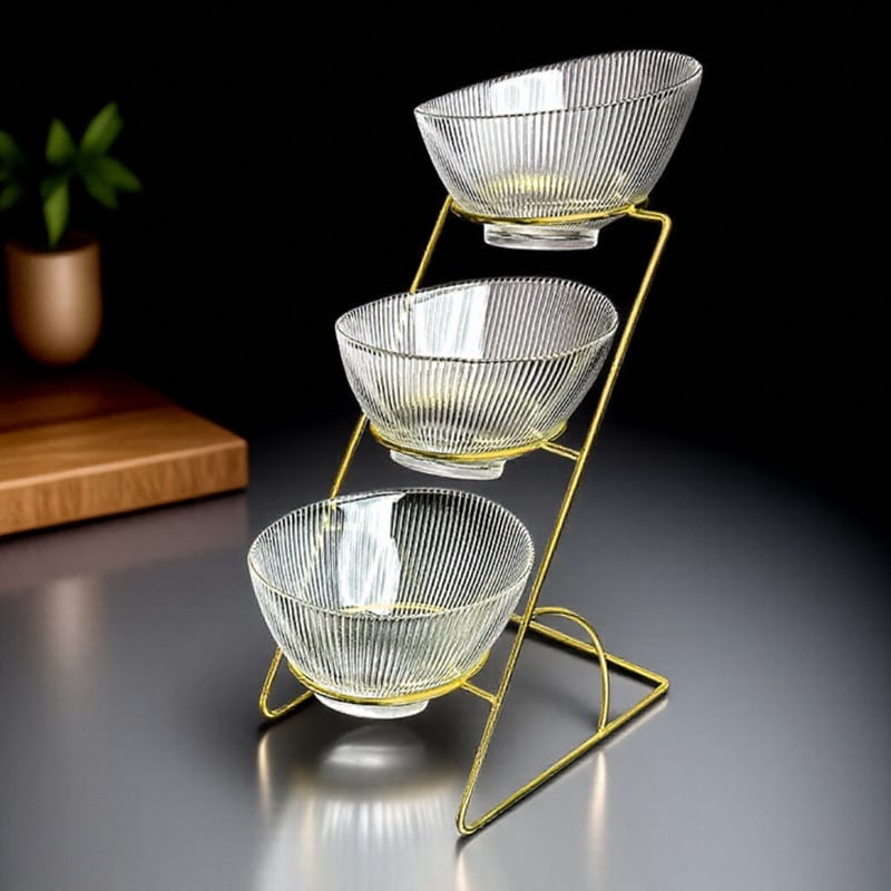 Стъклена поставка за плодове – лек лукс, прост стил, първокласно качество