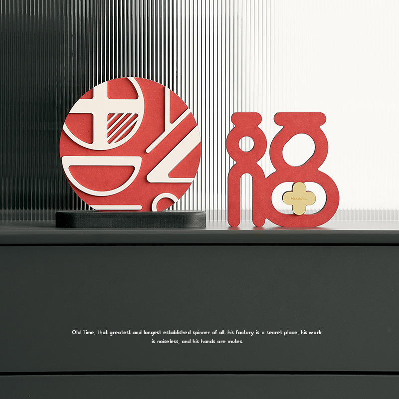 Дървен настолен декоративен аксесоар за хол с телевизионно шкафче – модерен стил, подарък за нов дом, диплома и други поводи