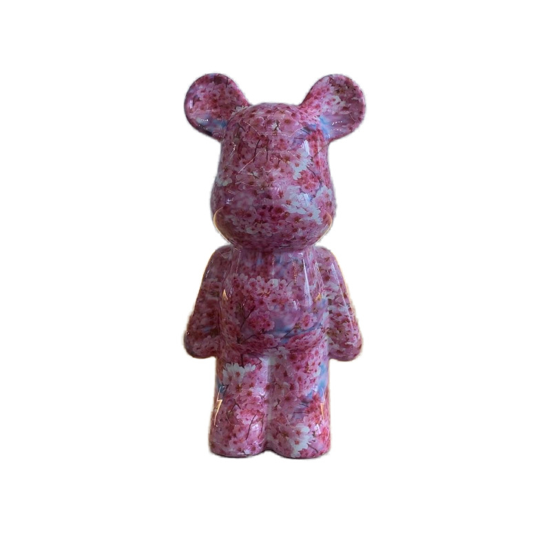 Декоративно мече за детска стая - пластмасова фигурка, стил лукс, инжекционно формована (Материал: пластмаса; Технология: инжекционно формоване; Стил: лукс; Подходящ за подарък: рождени дни, нов дом, пътуване)