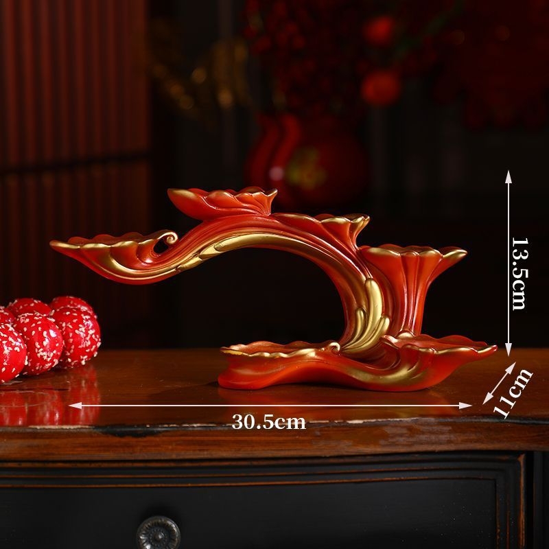 Öt Gazdagság Istene figurája, gyanta anyagú, kínai stílusú, Furdy márka, ideális irodai dekorációhoz, előszoba és üzletnyitási ajándék