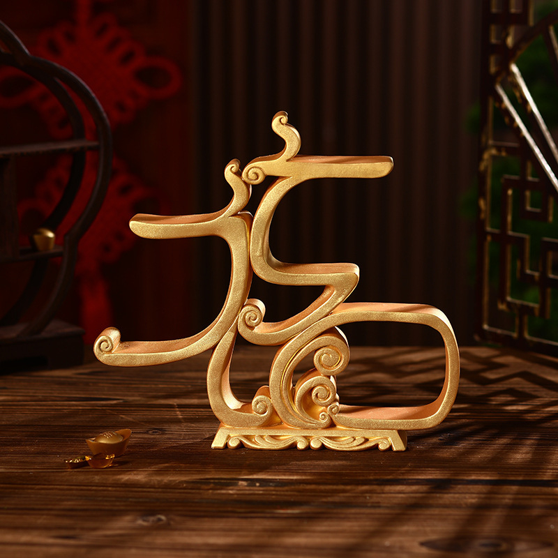 Öt Gazdagság Istene figurája, gyanta anyagú, kínai stílusú, Furdy márka, ideális irodai dekorációhoz, előszoba és üzletnyitási ajándék