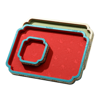 Egyoldalas tömörfa ékszer-tároló tálca, retro/ősi stílusú kiállításhoz, összefűzési kivitel, Shenzhen eredetű