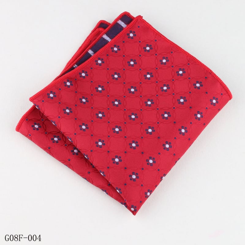 Kišeninės skarelės su gėlių raštu, džakardinė poliesterio medžiaga, vakarinis stilius