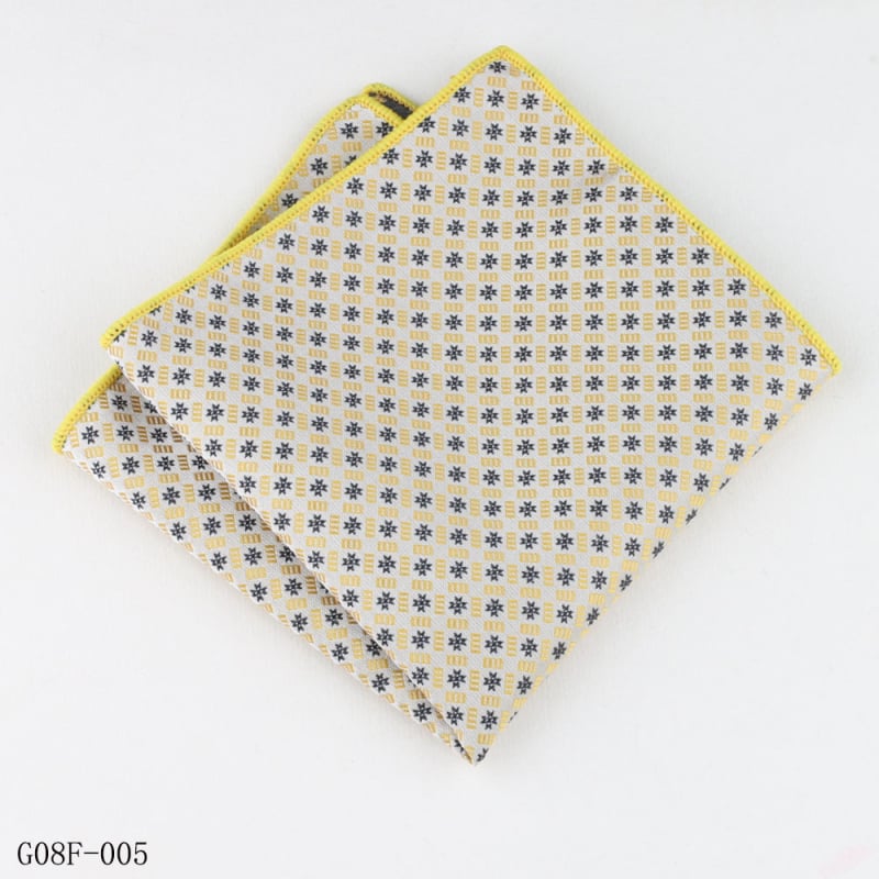 Kišeninės skarelės su gėlių raštu, džakardinė poliesterio medžiaga, vakarinis stilius